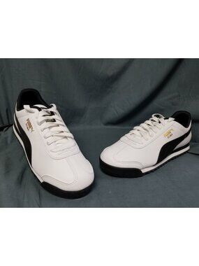 Puma Roma Basic White Sneakers 353572 04 Men's Size 8 NEW NO BOX